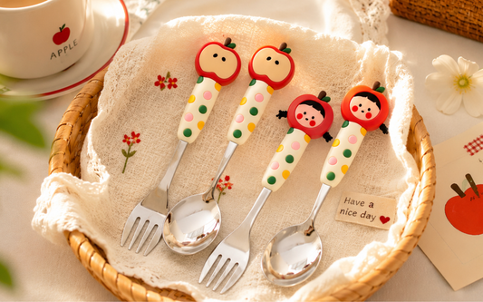 Apple Friends Kids Utensil Set (4pcs)