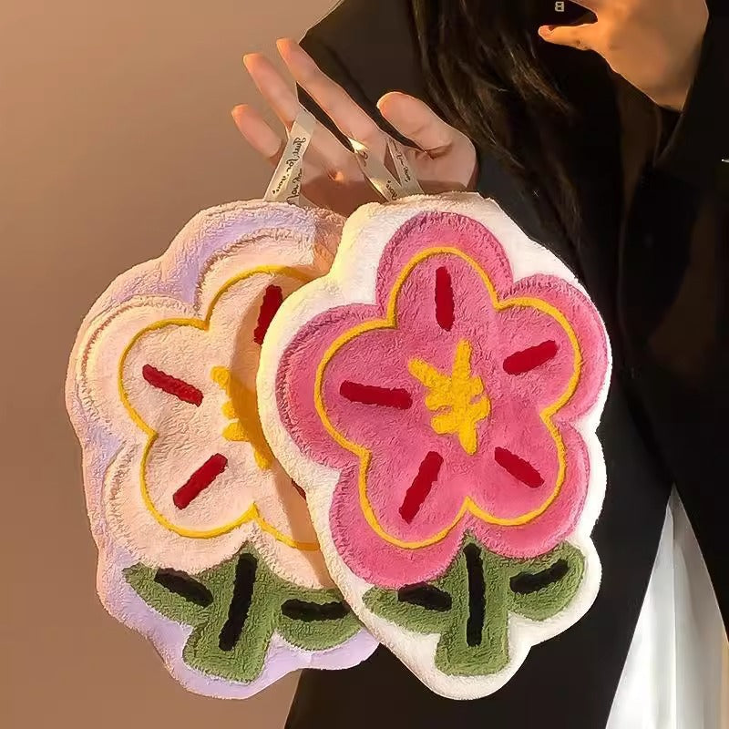 Rich Flower Hanging Hand Towel Set (4pcs)