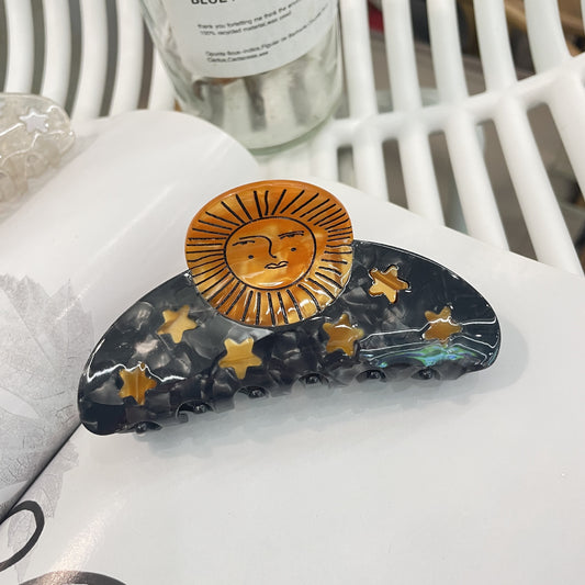 Celestial Dream Hair Claw Set (Sun • Moon • Princess, 3pcs)