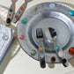 Gemstone Charm Stainless Steel Utensil Set (2pcs)