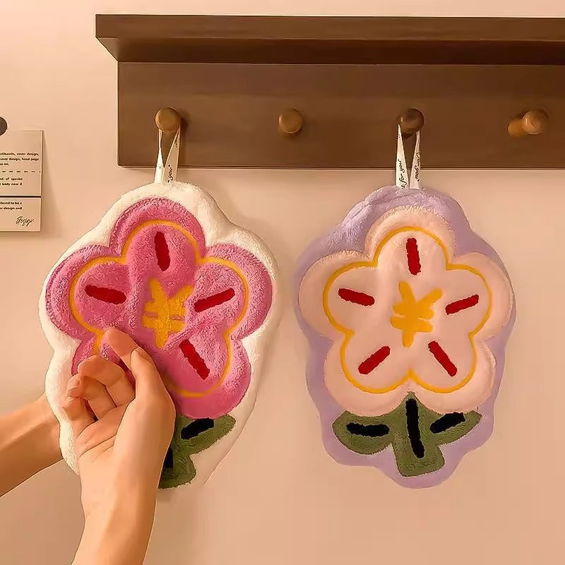 Rich Flower Hanging Hand Towel Set (4pcs)