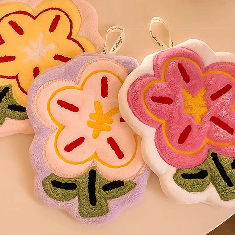 Rich Flower Hanging Hand Towel Set (4pcs)
