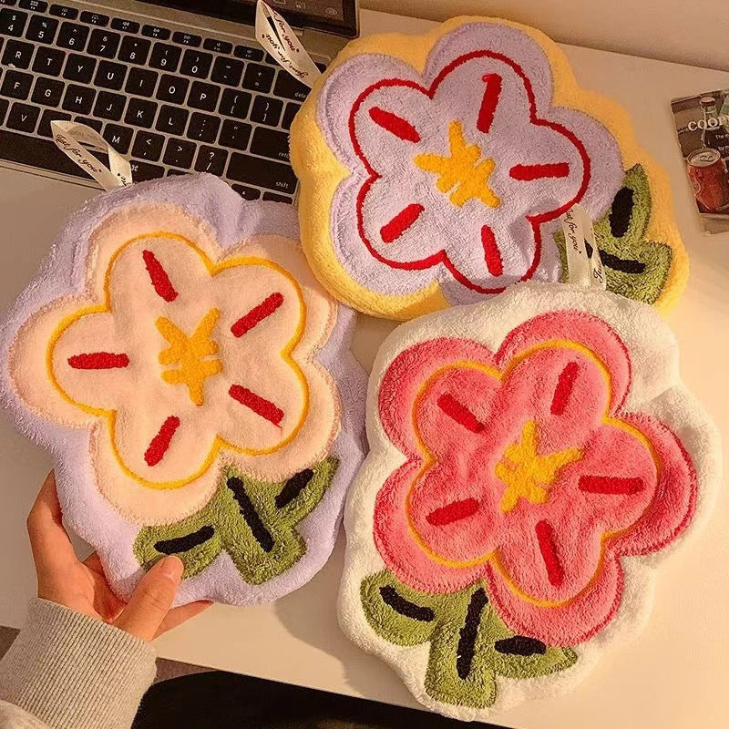 Rich Flower Hanging Hand Towel Set (4pcs)