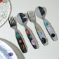 Gemstone Charm Stainless Steel Utensil Set (2pcs)