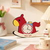 Good Luck Rocking Horse Table Clock