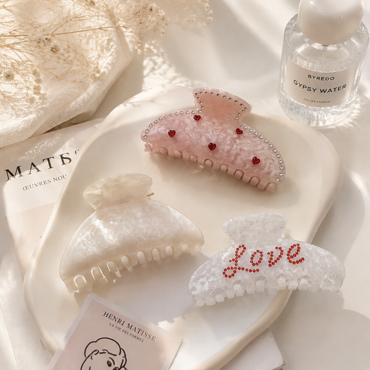 Product Name  Sweet Romance Mini Hair Claw Set (3pcs, 8.5cm)