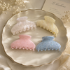 Pastel Marble Elegance Hair Claw Set (4pcs)