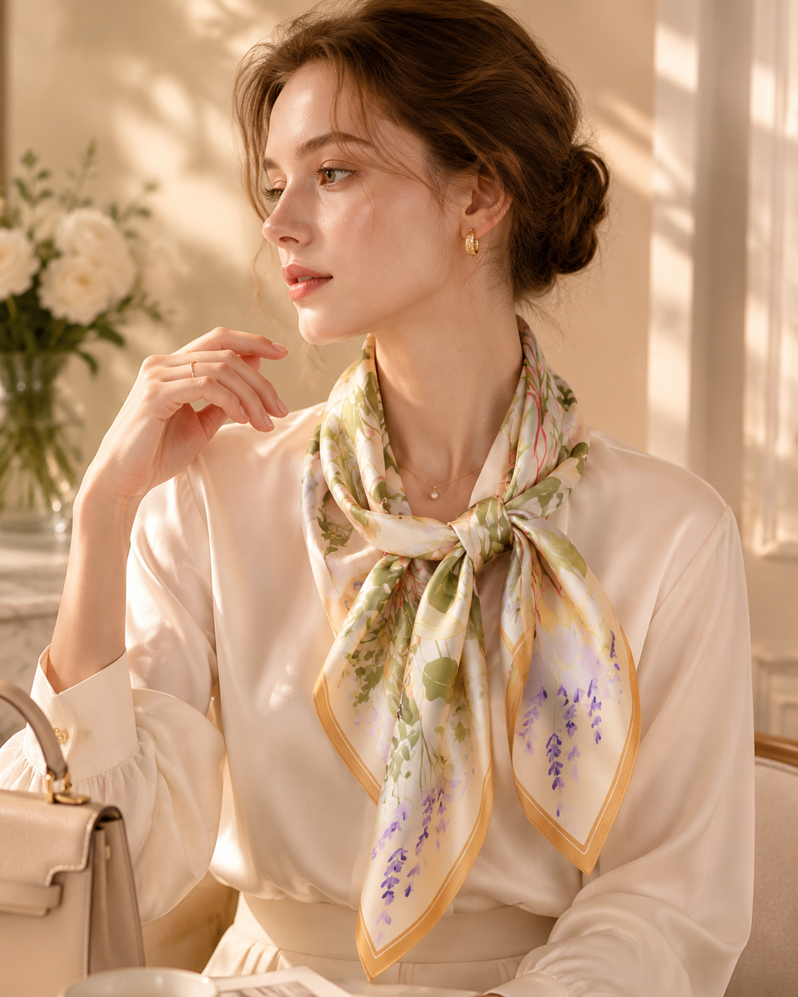 Celestial Garden Silk Scarf