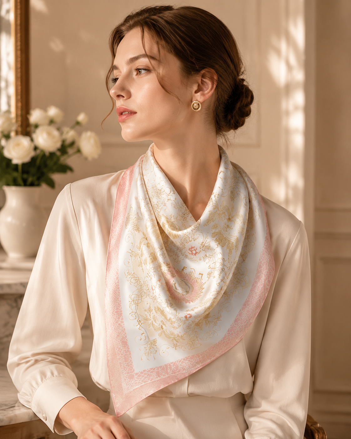 Celestial Garden Silk Scarf