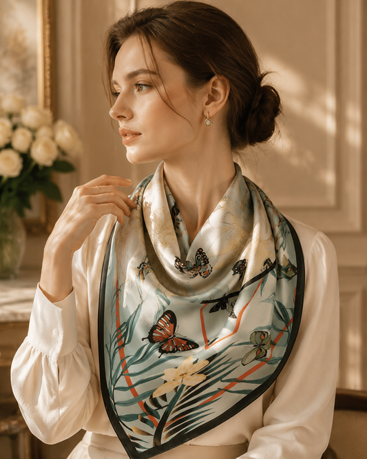 Celestial Garden Silk Scarf