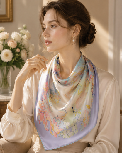 Celestial Garden Silk Scarf