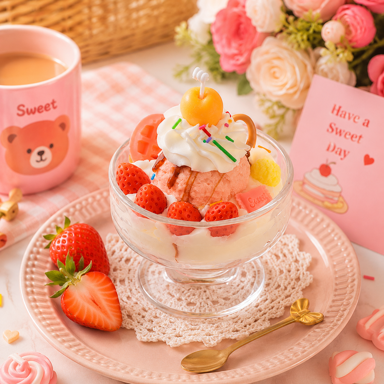Strawberry Sundae Dream Scented Candle