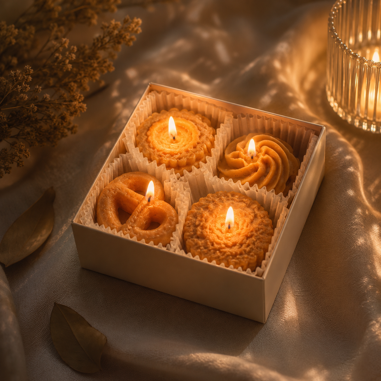 Coffee & Cream Cookie Scented Candle Gift Set