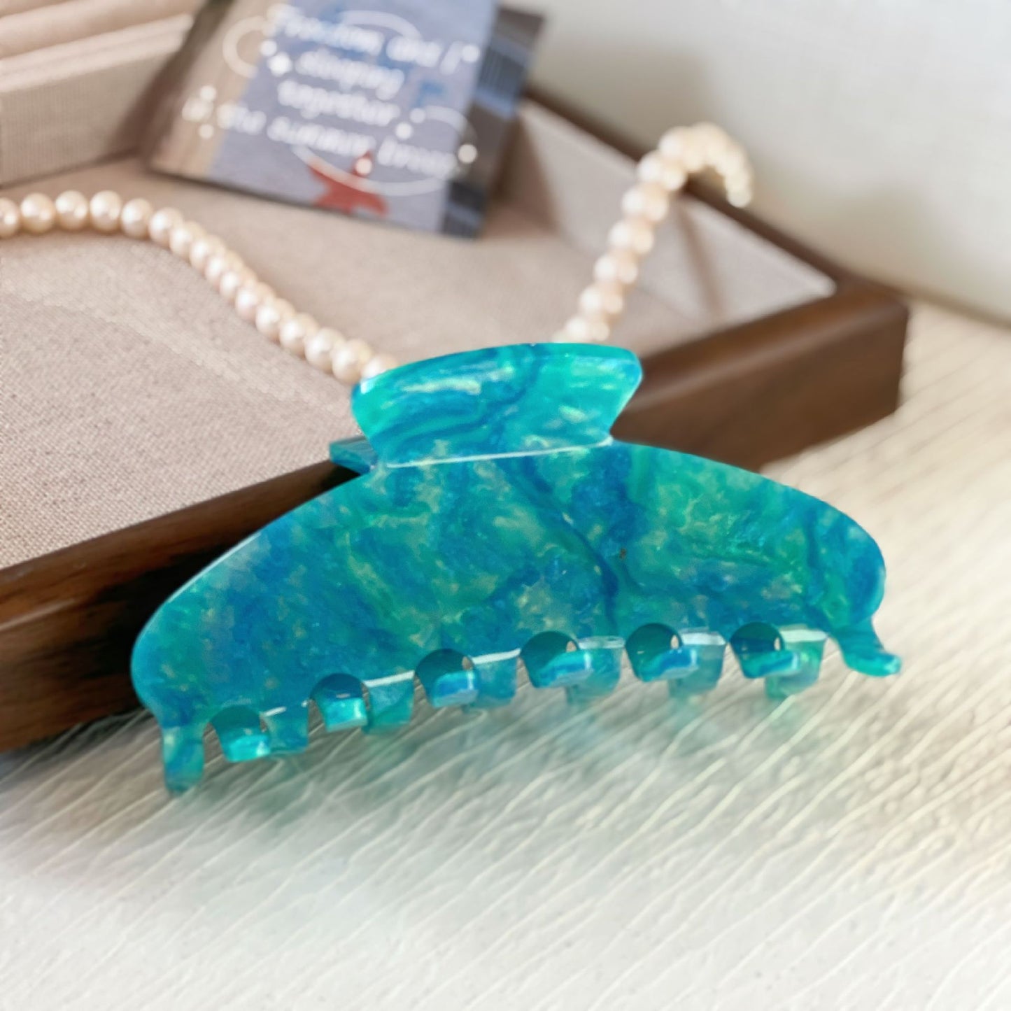 Ocean Glow Pearl Hair Claw Set (4pcs)