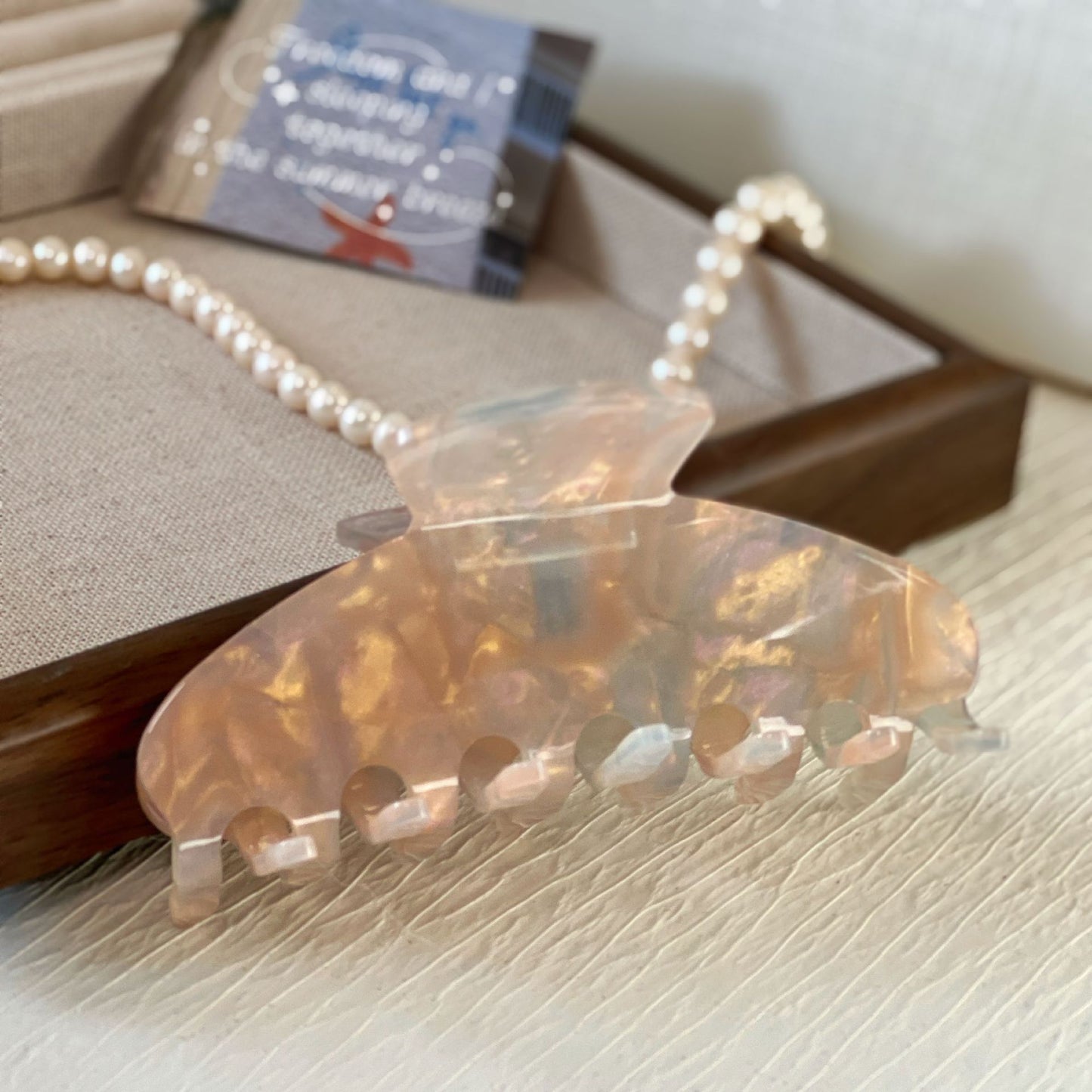 Ocean Glow Pearl Hair Claw Set (4pcs)