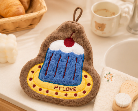 Cherry Cake Hanging Hand Towel Set
