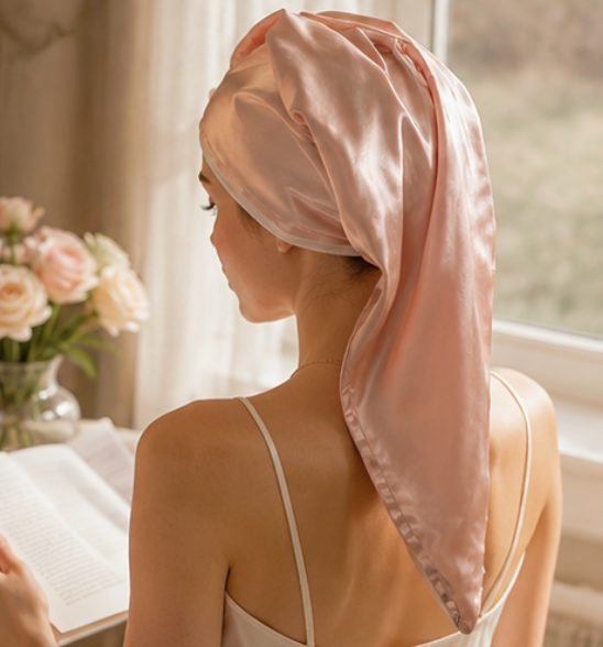Luxe Silk Hair Drying Wrap Cap