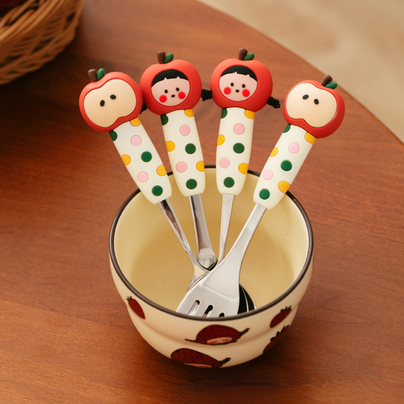 Apple Friends Kids Utensil Set (4pcs)