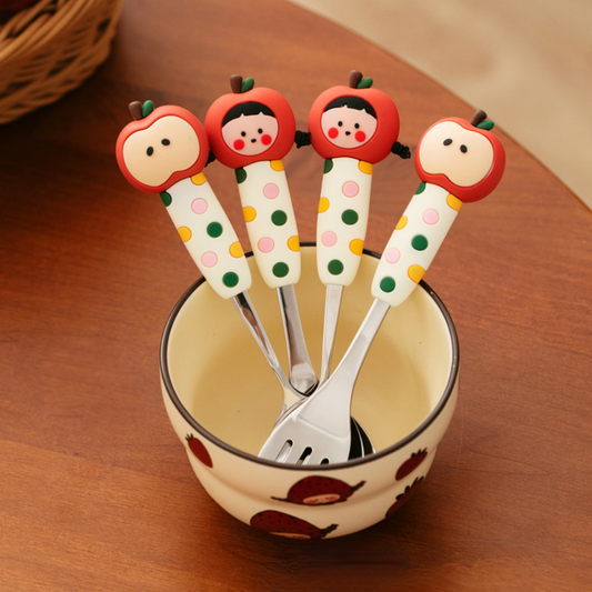 Apple Friends Kids Utensil Set (4pcs)