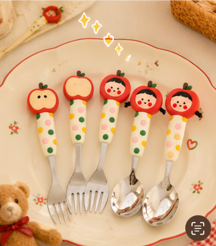 Apple Friends Kids Utensil Set (4pcs)